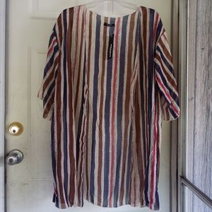 Striped See through Cardigan